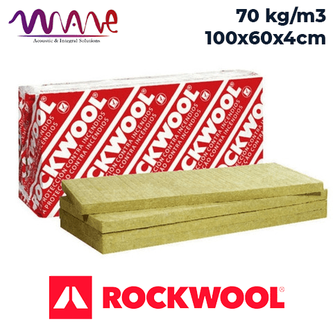 Lana Mineral de Roca 70 Kg/m3 ROCKWOOL Placa 100x60x4cm SL940 – WAVE  Acoustic