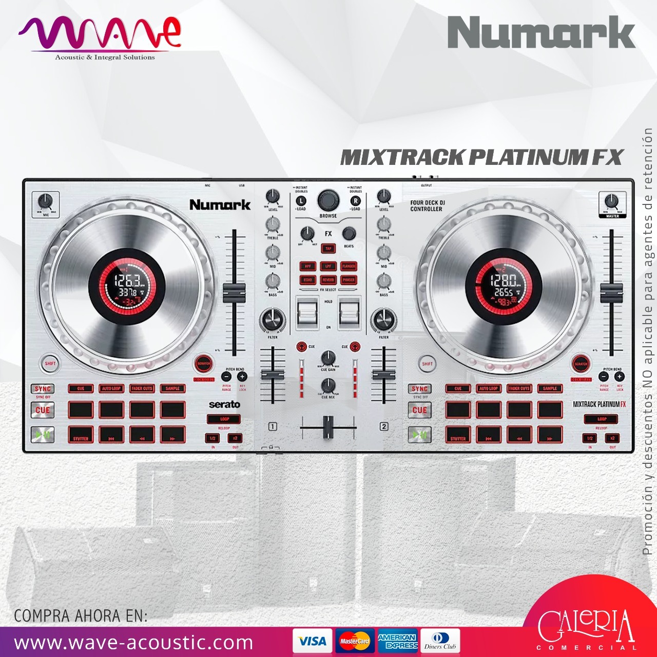 Numark Mixtrack Platinum FX  Controlador de DJ - Ditronics Ecuador